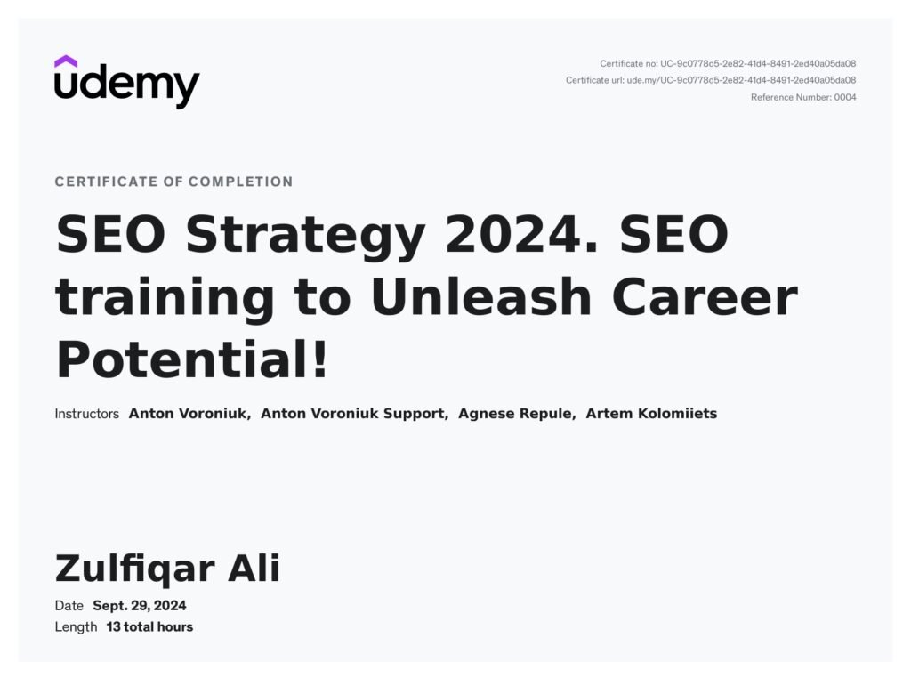Seo Certification